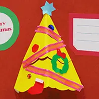 飛び出すクリスマスカードづくり