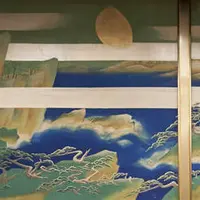 日月四季山水図