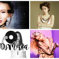 左上）DJQP　右上）Azumi（Wyolica）　左下）MOCA（ROSADO）　右下）RHYME