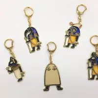 【展覧会オリジナルグッズ】メタルキーホルダー全5種（左よりバステト・トト・メジェド・ホルス・アヌビス）価格：825円（税込）