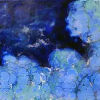 嶋津晴美「Earth 05c」2013 パネル、紙、アクリル、エンコウスティック 60.6x45.5 cm