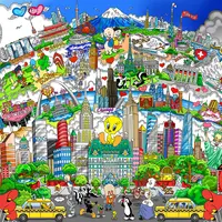 「ファンタスティック・ルーニーワールド」 額サイズ：66×102cm 税込550,000円
