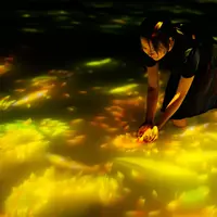 人と共に踊る鯉によって描かれる水面のドローイング／Drawing on the Water Surface Created by the Dance of Koi and People - Infinity