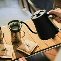 自分で挽いた豆で淹れた美味しいコーヒーを堪能