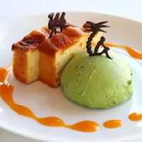 ​​【砂漠デザート​】パウンドケーキ砂漠と抹茶アイス島