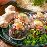 生姜風味の国産鰹（カツオ）のセビーチェ