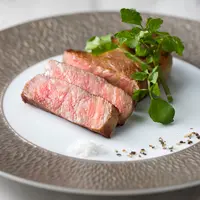 【選べるメインディッシュ（3）】黒毛和牛Ａ－４クラスサーロイン（150ｇカット）のロースト 4種のコンディマンと共に イメージ