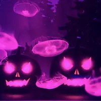 万華鏡トンネル内のミズクラゲ水槽
