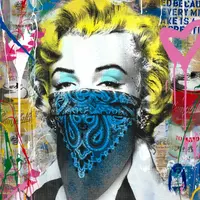 Marilyn Monroe , 2019 Silkscreen and Mixed Media on Paper