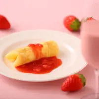 いちごスムージーといちごクレープ イメージ