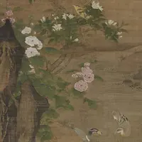 重要文化財　四季花鳥図（部分）　呂紀筆　中国・明時代・15 ～16 世紀　東京国立博物館蔵   【展示期間：4月13日～5月6日】