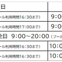 夏季営業時間