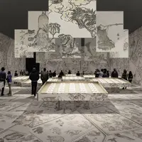 建築家・田根剛氏による『北斎漫画』展示プラン（イメージは構想段階のもの）