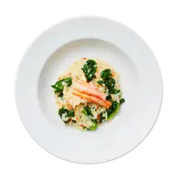 越前蟹と菜の花のリゾット