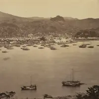 プロイセン東アジア遠征団写真班 《(長崎パノラマ)》(部分)1861 年 東京都写真美術館