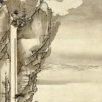 曾我蕭白《観瀑図（山水瀧図）》前期展示　東京富士美術館蔵 ©東京富士美術館イメージアーカイブ/DNPartcom