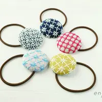 庄内刺し子　ヘアゴム