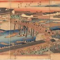  東都名所 日本橋真景并ニ魚市全図 1830-43年（天保中頃）  歌川広重/画 館蔵