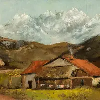 ギュスターヴ・クールベ《山の小屋》1874年頃© The Pushkin State Museum of Fine Arts, Moscow.