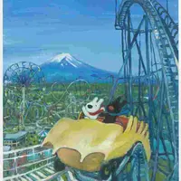 フォトスポットに使われるデザイン 絵本「リサとガスパール　ゆうえんちへいく」より