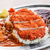 【松本市/洋食屋 おきな堂】ハヤシとカレーのあいがけカツライス（１人前）1,296円（税込）