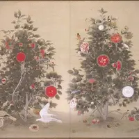 上村松篁「春園鳥語」