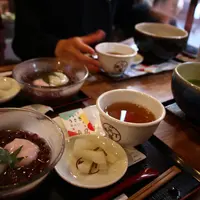 出雲大社勢溜前ご縁横丁 ぜんざい餅の写真・動画_image_1340561