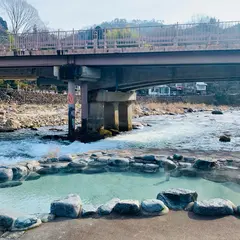奥津温泉 足湯