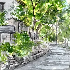明月院山門前