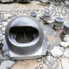 ハンザキ(オオサンショウウオ)足湯