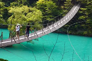 寸又峡🩵夢の吊り橋