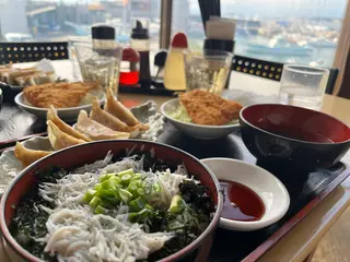 葉山餃子と岩のりしらす丼 葉山港湾食堂