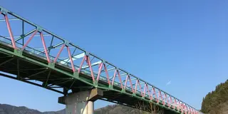 【島根県江津市桜江町】JR三江線と三色橋と沈下橋