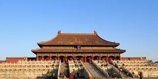週末北京 紫禁城の夕日