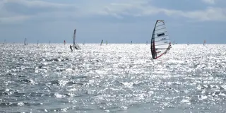 ウィンドサーフィンを眺めながら・・・。逗子海岸の休日散策。