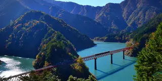 碧に浮かぶ湖上駅。絶景トロッコ列車で行く南アルプス一泊二日旅。