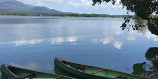 北海道大沼公園で初めてのカナディアンカヌーを楽しむ