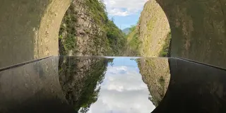 清津峡渓谷トンネルからのアートの越後湯沢！