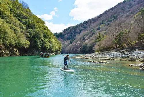 京都嵐山でSUP!