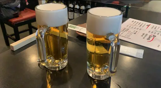 中生ビール400円