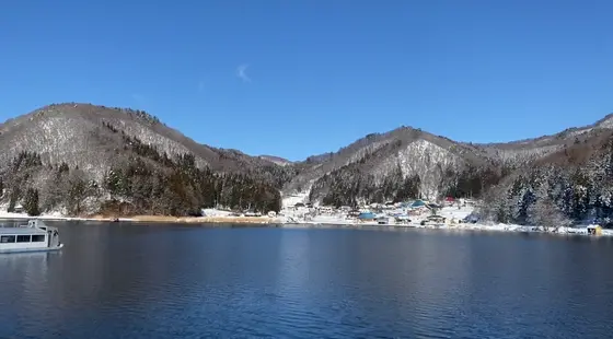 雪景色に囲まれてとっても綺麗
