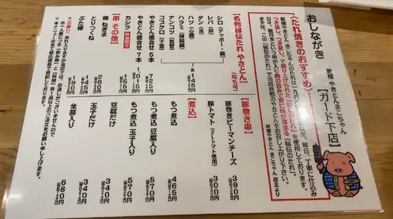 メニュー