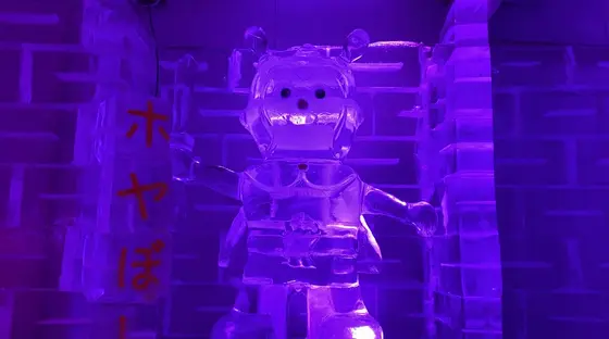 氷で作られたホヤぼーや