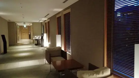 館内の廊下もゆったり