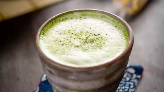 抹茶ラテを一緒に飲みながら♪