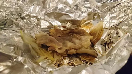 猪肉は一枚しかなかった