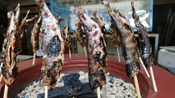 ここでしか味わえない「ヤマメの塩焼き」