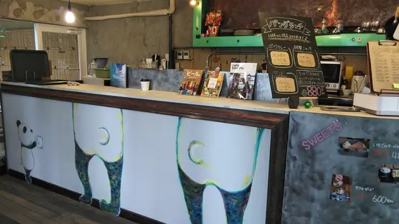 店内あちこちにパンダ