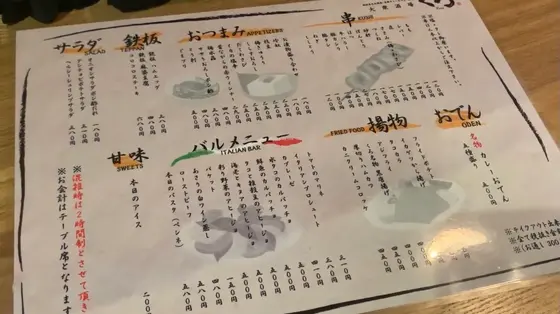 フードメニュー