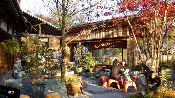 木々に囲まれていてとても趣があるお店。